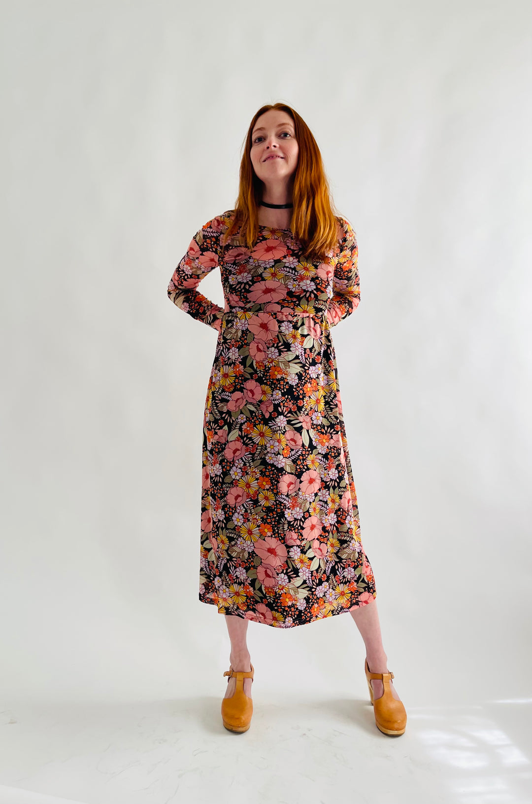 Megumi Dress in Midnight Moon Floral