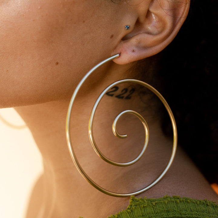 oversized calla hoops