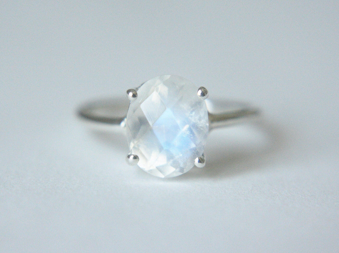 Faceted Moonstone Ring