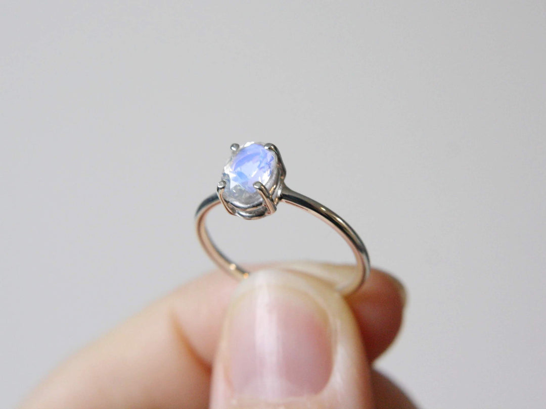 Faceted Moonstone Ring