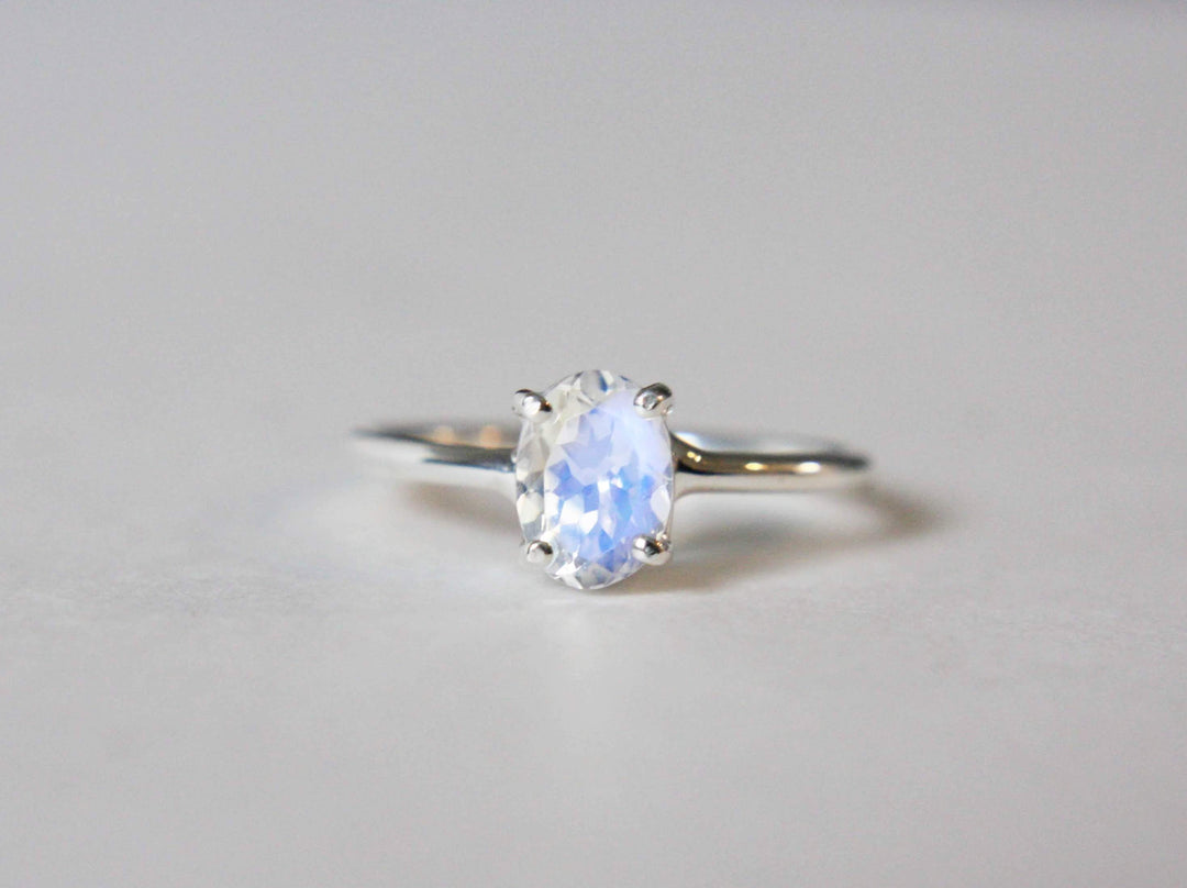 Faceted Moonstone Ring