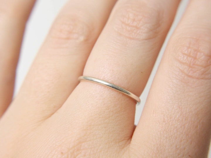 Sterling Silver Plain Round Band