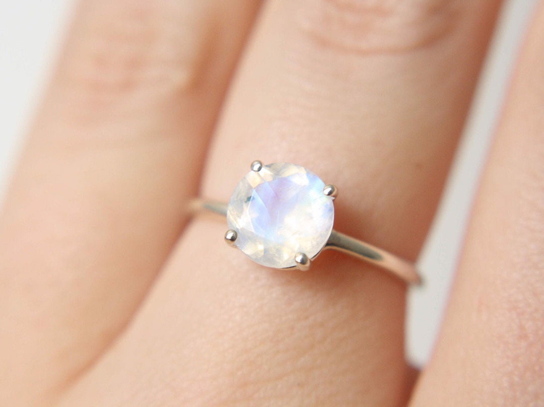 Rainbow Moonstone Ring