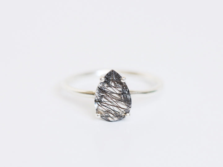 Black Rutilated Quartz Ring