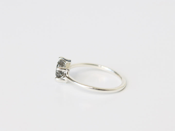 6mm Hexagon Tourmalinated Quartz Ring