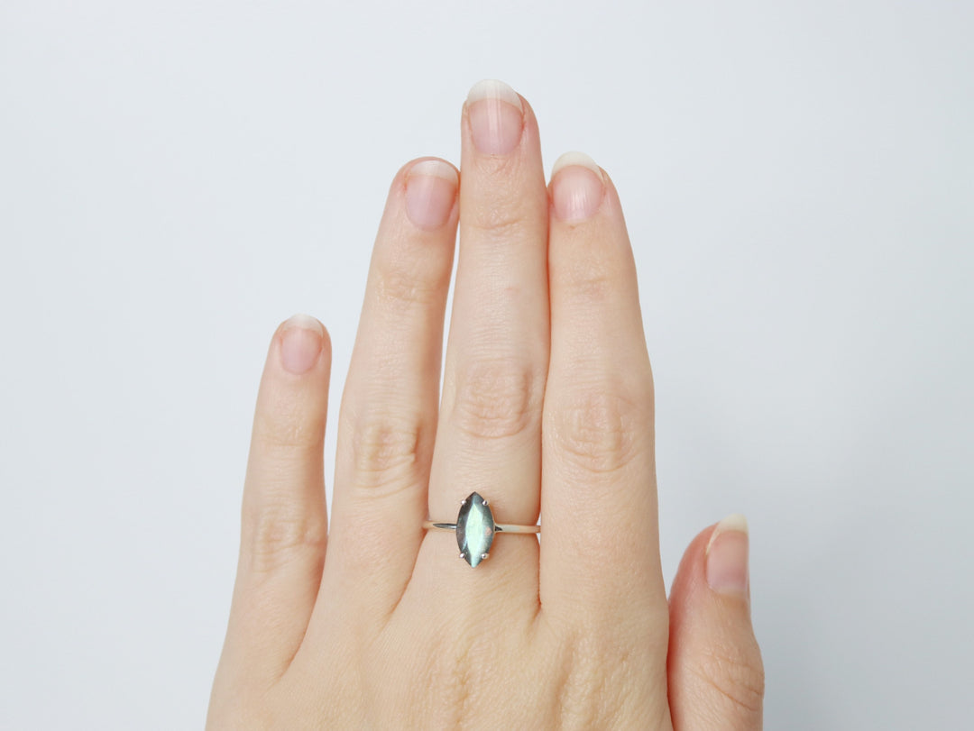 Faceted Labradorite Ring