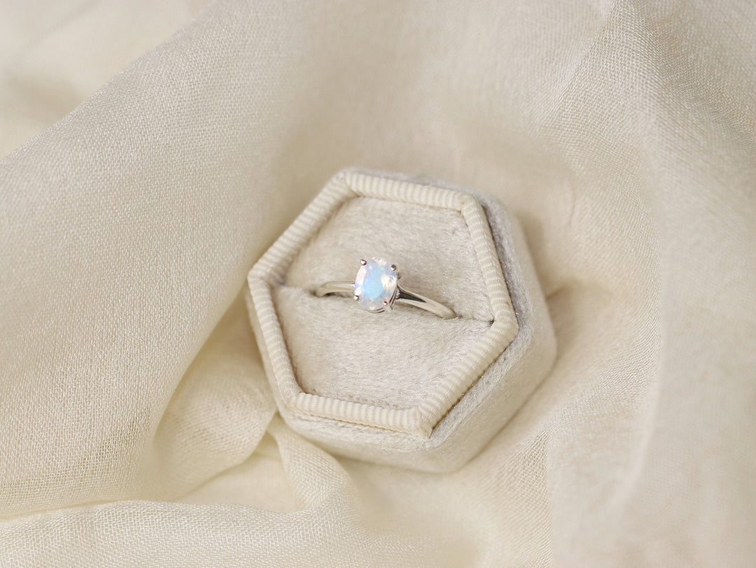 Faceted Moonstone Ring