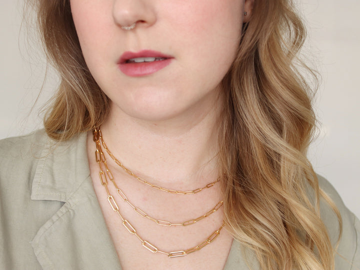 Helios Necklace in Gold Fill