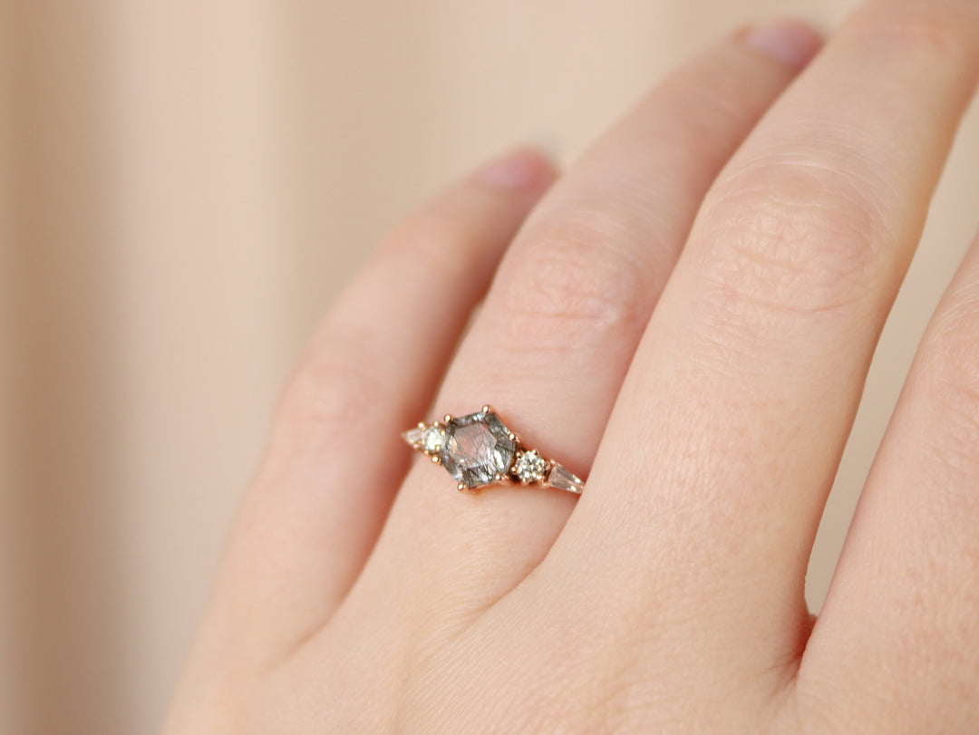 The Huntington Ring in Tourmalinated Quartz