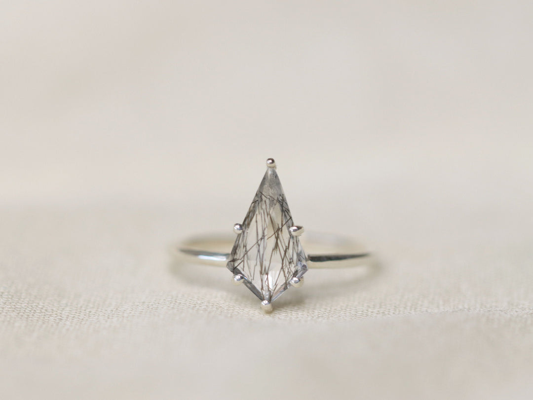 Tourmalinated Quartz Kite Ring