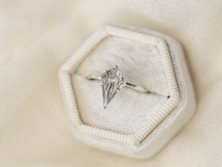 Tourmalinated Quartz Kite Ring