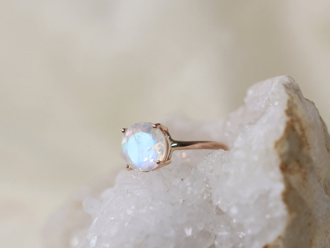 Rainbow Moonstone Ring