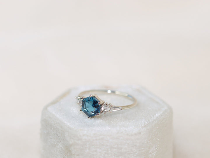 The Huntington Ring in London Blue Topaz