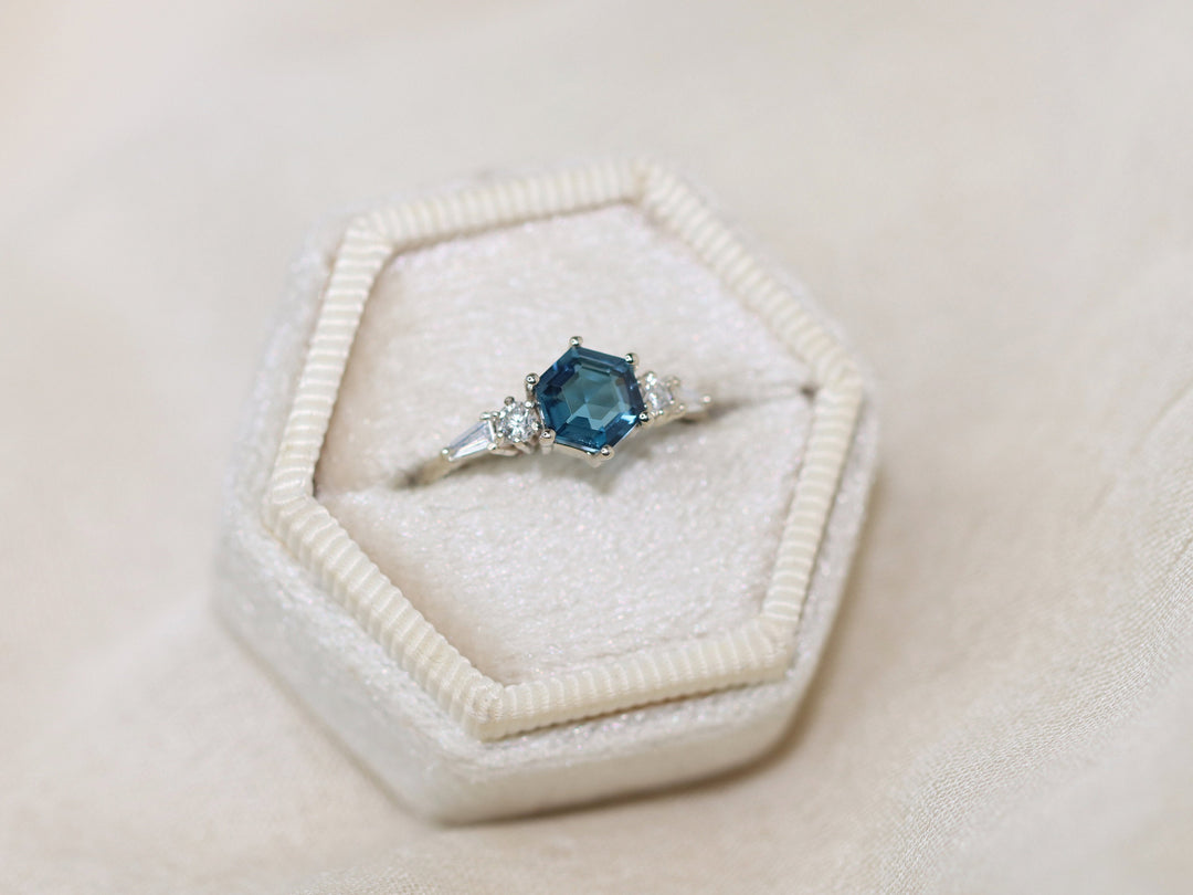 The Huntington Ring in London Blue Topaz