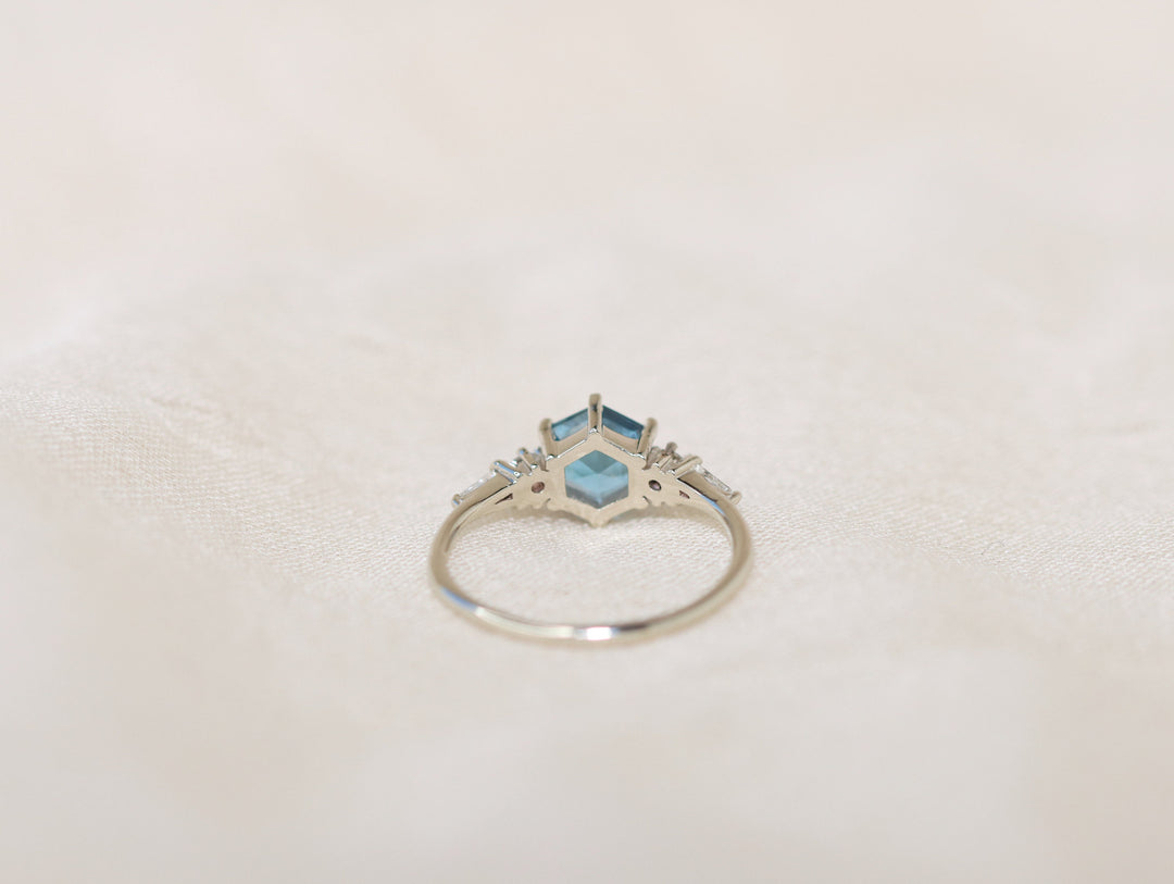 The Huntington Ring in London Blue Topaz