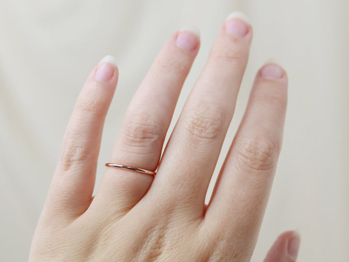 Sterling Silver Plain Round Band