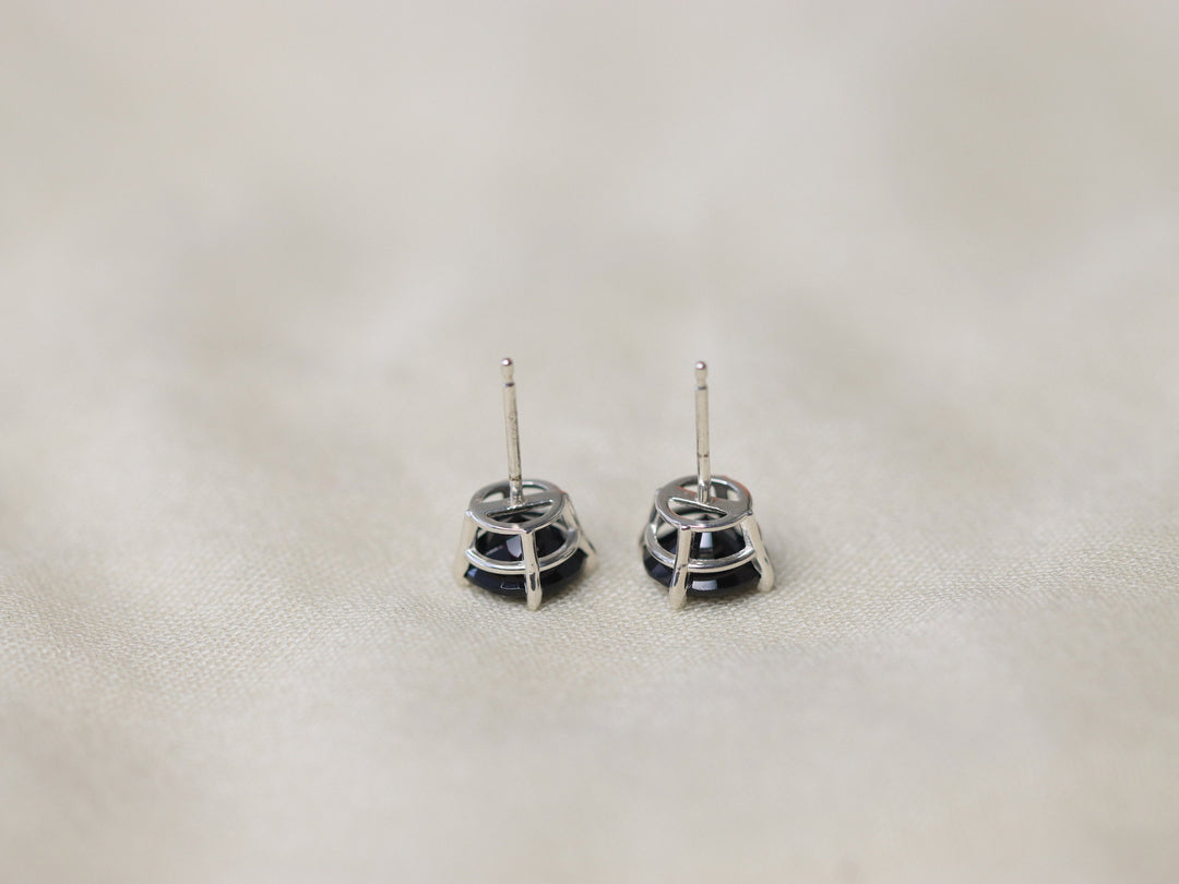 Black Spinel Stud Earrings