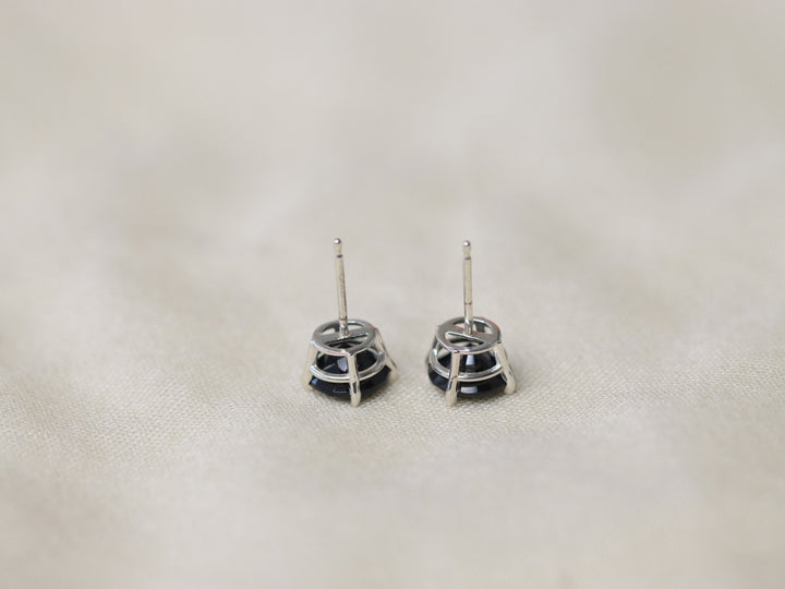 Black Spinel Stud Earrings