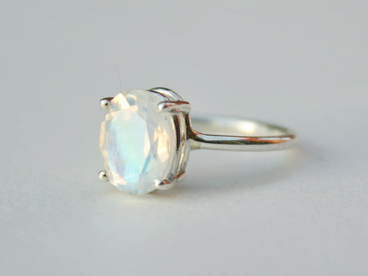 Rainbow Moonstone Ring