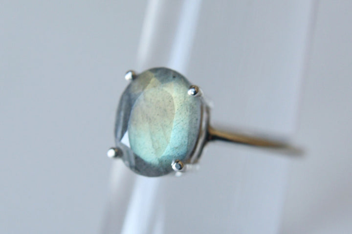 Faceted Labradorite Ring