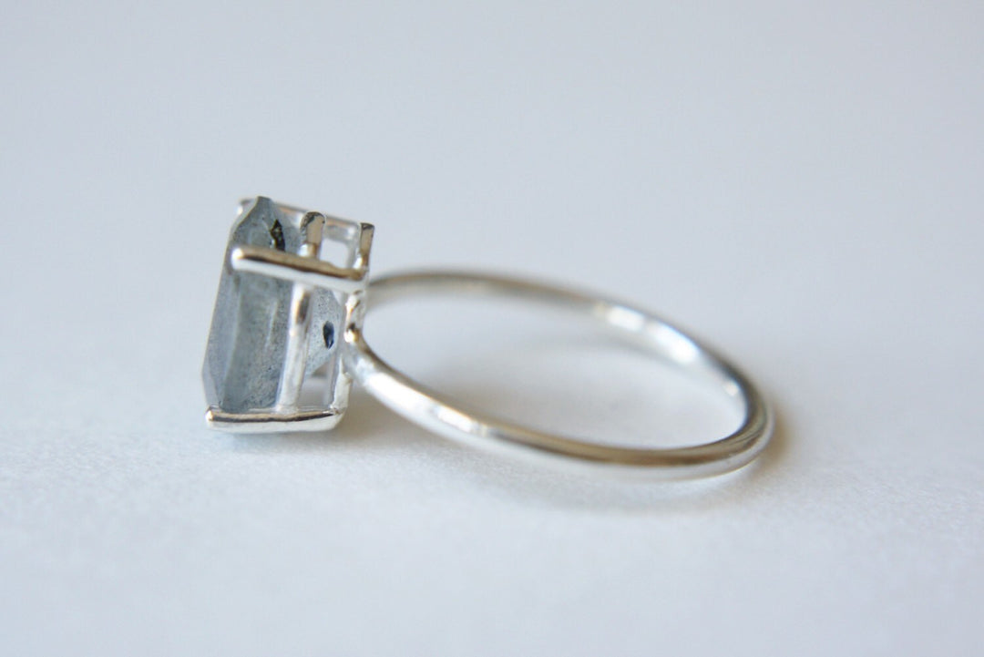 Faceted Labradorite Ring