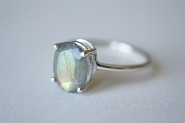 Faceted Labradorite Ring