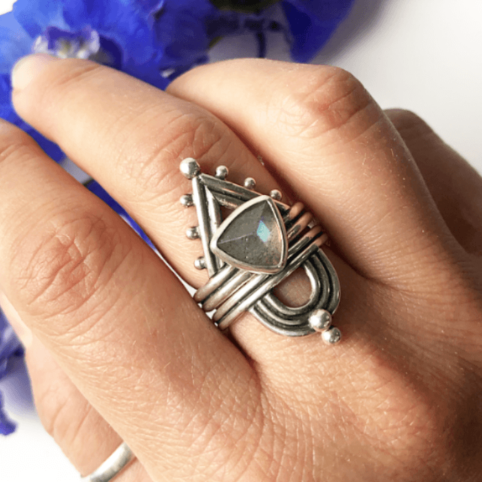 Labradorite Ascension Ring Set