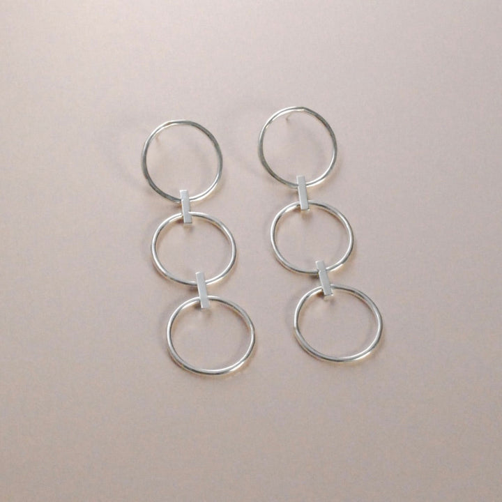 Large Link Circle Earrings